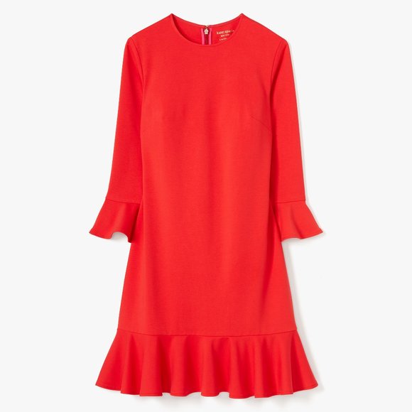 NWT Kate Spade Ponte Flounce Shift Dress - Picture 2 of 11